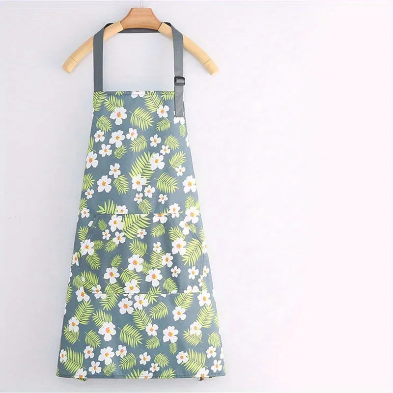 New Cotton Canvas Fashion Waterproof Apron Kitchen Aprons for Women Men Cooking Female Adult Waist Thin Breathable Male Work