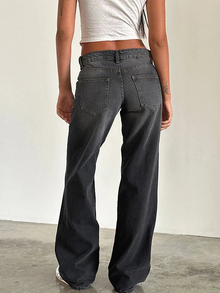 2024 New Y2K High Waist Baggy Jeans For Women Fashion Loose Denim Wide Leg Pants Casual Female Clothing XS-XL Drop Shipping