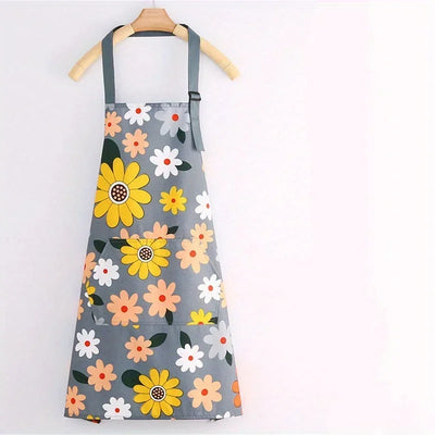 New Cotton Canvas Fashion Waterproof Apron Kitchen Aprons for Women Men Cooking Female Adult Waist Thin Breathable Male Work